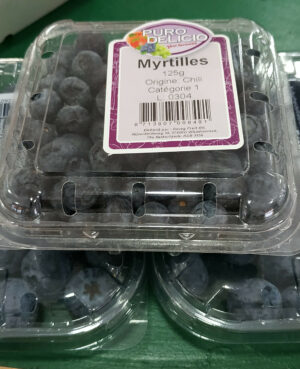 Barquettes de myrtille ( la boite)